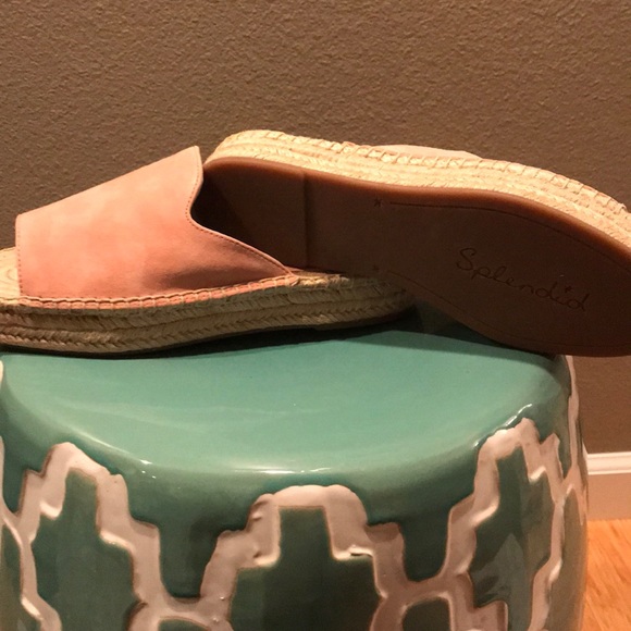NIB! Splendid Espadrille Slide Blush Sandal - Picture 5 of 6